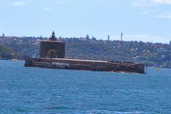 Fort Denison at Sydney Cove on the ferry from Circular Quay to Manly, Sydney, Australia