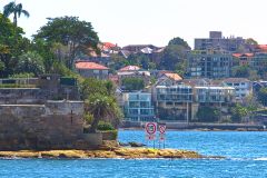 Water scenes at Sydney Cove on the ferry from Circular Quay to Manly, Sydney, Australia