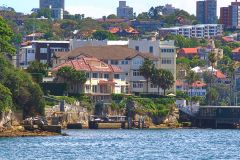 Water scenes at Sydney Cove on the ferry from Circular Quay to Manly, Sydney, Australia