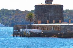 Fort Denison at Sydney Cove on the ferry from Circular Quay to Manly, Sydney, Australia