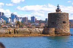 Fort Denison at Sydney Cove on the ferry from Circular Quay to Manly, Sydney, Australia