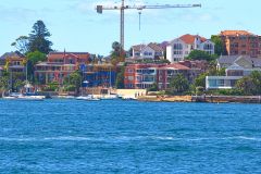 Water scenes at Sydney Cove on the ferry from Circular Quay to Manly, Sydney, Australia