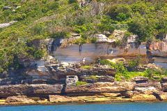 Water scenes at Sydney Cove on the ferry from Circular Quay to Manly, Sydney, Australia