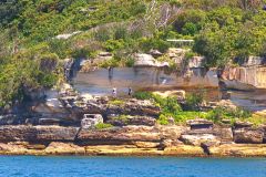 Water scenes at Sydney Cove on the ferry from Circular Quay to Manly, Sydney, Australia