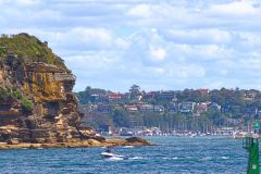 Water scenes at Sydney Cove on the ferry from Circular Quay to Manly, Sydney, Australia