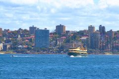 Water scenes at Sydney Cove on the ferry from Circular Quay to Manly, Sydney, Australia