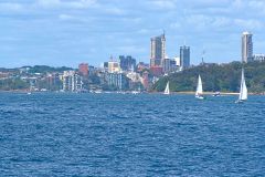 Water scenes at Sydney Cove on the ferry from Circular Quay to Manly, Sydney, Australia