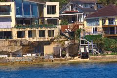 Water scenes on Sydney Cove on a ferry from Manly to Circular Quay Sydney, Australia