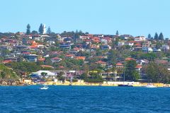 Water scenes on Sydney Cove on a ferry from Manly to Circular Quay Sydney, Australia