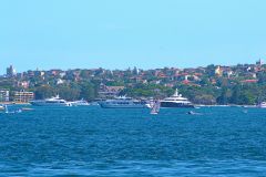 Water scenes on Sydney Cove on a ferry from Manly to Circular Quay Sydney, Australia