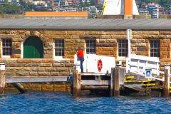 Water scenes on Sydney Cove on a ferry from Manly to Circular Quay Sydney, Australia