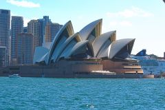 Water scenes on Sydney Cove on a ferry from Manly to Circular Quay Sydney, Australia