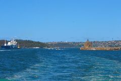 Water scenes on Sydney Cove on a ferry from Manly to Circular Quay Sydney, Australia