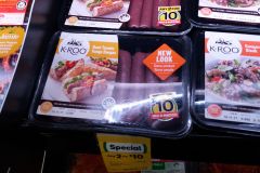 Kangaroo sausages in a supermarket in Australia