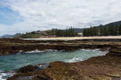 Rock formations  at a beach somewhere north of Wollongong, Australia