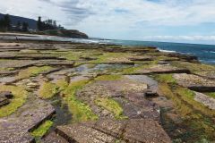 Rock formations  at a beach somewhere north of Wollongong, Australia
