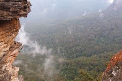 A view of the Blue Mountains at the Three Sisters, Australia
