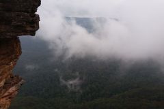 Fog around the Three Sisters in the Blue Mountains, Australia