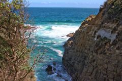 View from walking to Remarkable Cave on Tasman Peninsula Tasmania.