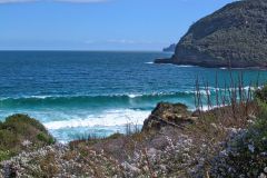 View from walking to Remarkable Cave on Tasman Peninsula Tasmania.