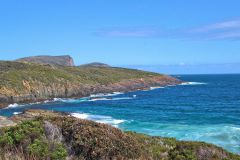 View from Maingon Bay Lookout on Tasman Peninsula Tasmania.