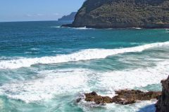 View from Maingon Bay Lookout on Tasman Peninsula Tasmania.