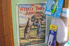 An old advertising in a shop near Nubeena on Tasman Peninsula Tasmania.