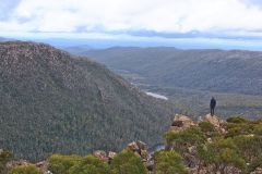 View in direction of Lake Seal and Lake Webster in Mount Field National Park Tasmania