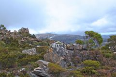 Landscape near Rodway Range in Mount Field National Park Tasmania
