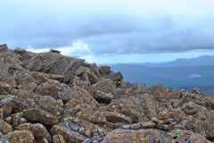 Rocks on summit of Rodway Range in Mount Field National Park Tasmania