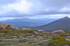 Landscape on Rodway Range in Mount Field National Park Tasmania