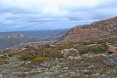 Landscape on Rodway Range in Mount Field National Park Tasmania