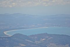 View from the summit of Mount Wellington near Hobart in Tasmania.