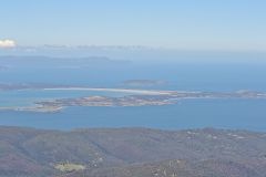View from the summit of Mount Wellington near Hobart in Tasmania.