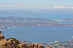 View from the summit of Mount Wellington near Hobart in Tasmania.