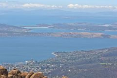 View from the summit of Mount Wellington near Hobart in Tasmania.