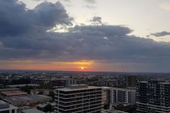 Sunset over the Blue Mountains in Australia