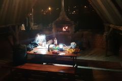 Campsite at Urban City Camp Windhoek during dark in Namibia
