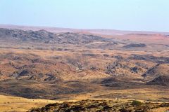 Desert landscape at Valley of a Thousand Hills campsite in Namibia