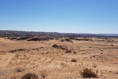 Desert landscape in the himba region of Namibia