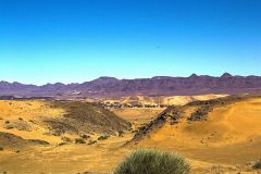Desert landscape in the himba region of Namibia