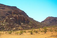 Desert landscape in the himba region of Namibia