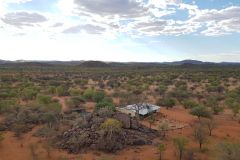 The house of the old lady of Porcupine camp site near Kamanjab in Namibia