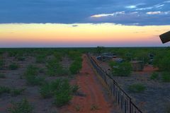 Fence of the Oliphantus Camp in Etosha National Park Namibia