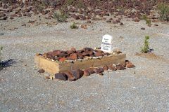 Old grave of a german soldier in the Kalahari near Keetmanshoop Namibia