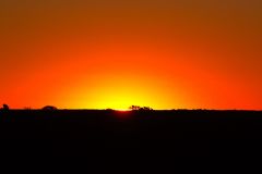 Amazing sunset at Mesosaurus Fossils camp site in the Kalahari Desert in Namibia
