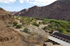 Overview of the middle part of the Ais-Ais camp site in the Fish River Canyon Namibia