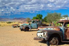 Old cars in Solitaire in Namib Naukluft National Park Namibia