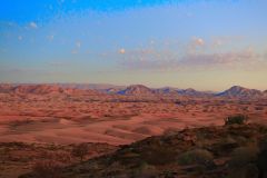 Desert landscape during sunset at A Valley of a Thousand Hills Campsite
