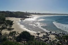 Sunlit shoreline at Cabarita Beach, Gold Coast
